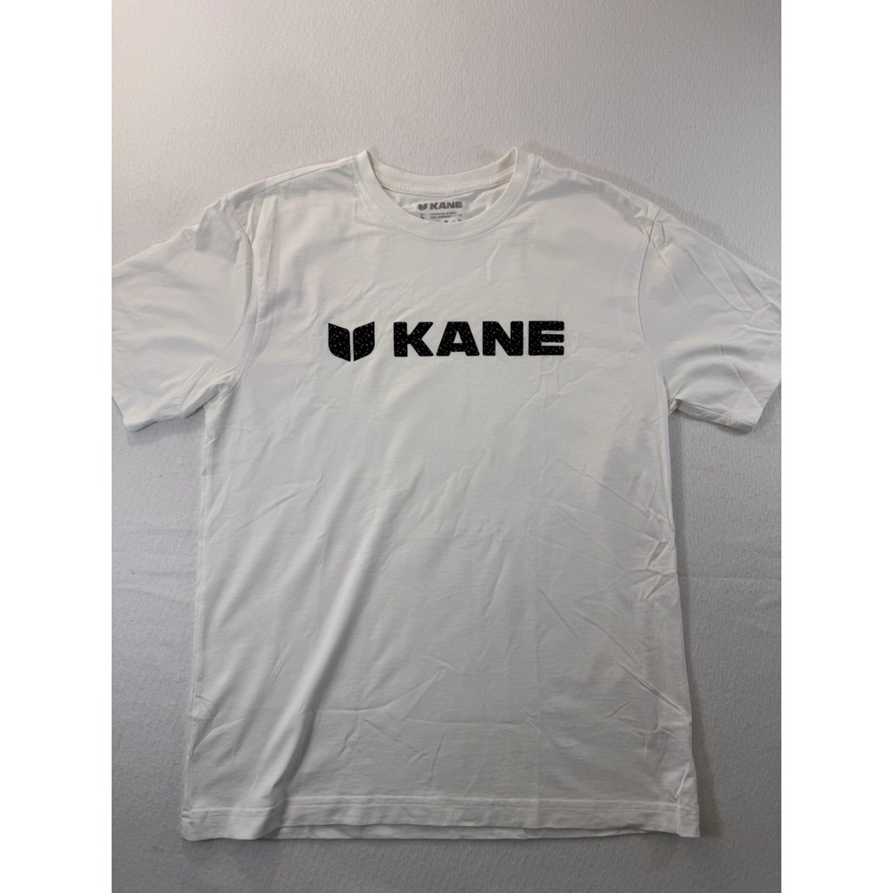 Kane Footwear Mens Short Sleeve T Shirt L White Supima Cotton Active Casual NWOT